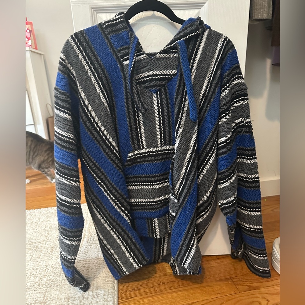 Blue and Black Baja hoodie